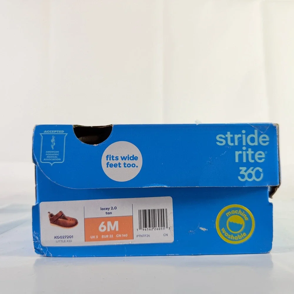 Stride Rite 360 Little Kid Lacey 2.0‎ Tan Mary Jane Shoes Size 6M NIB